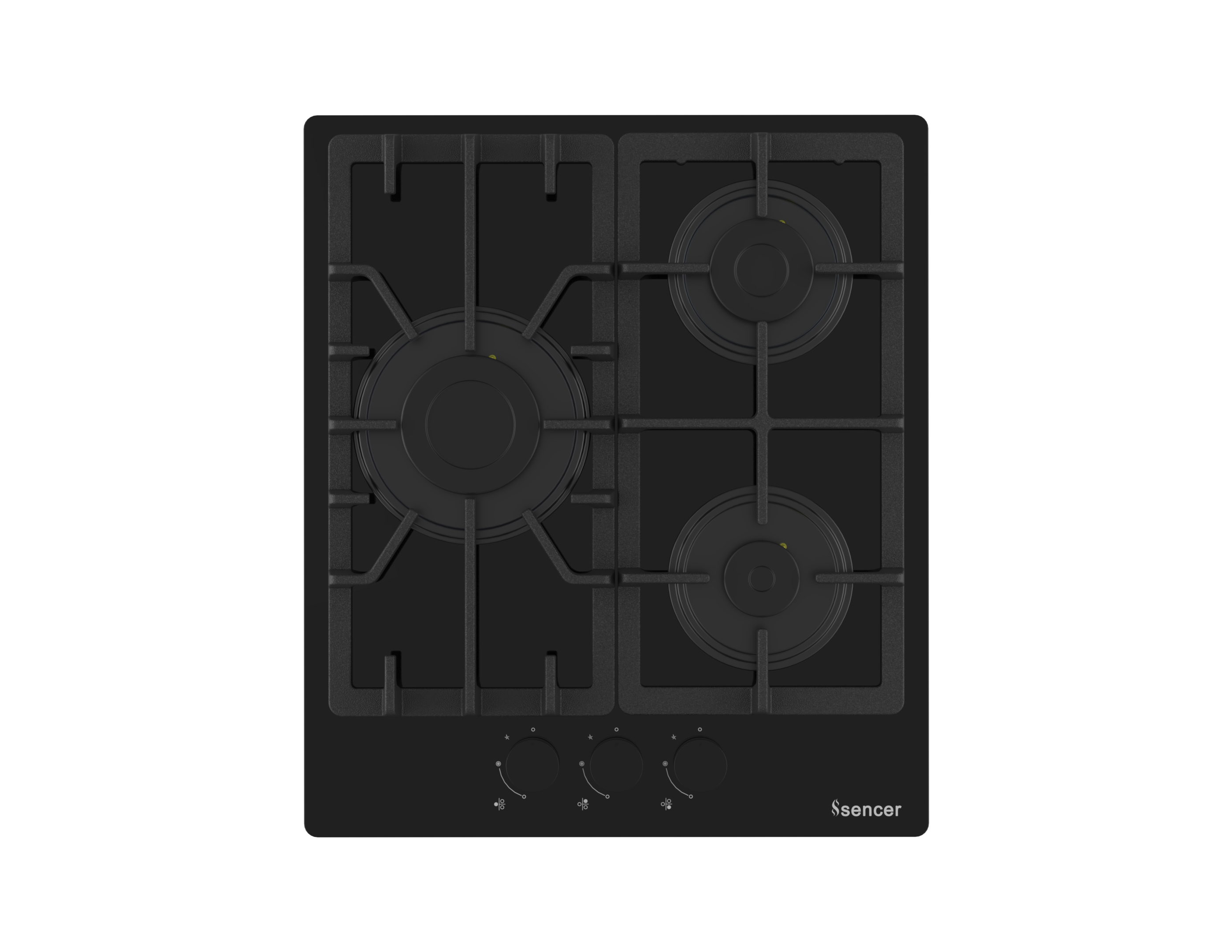 Sencer 106 - Rio  45 cm Gas Hob with Basic Cast Iron Pan Supports
