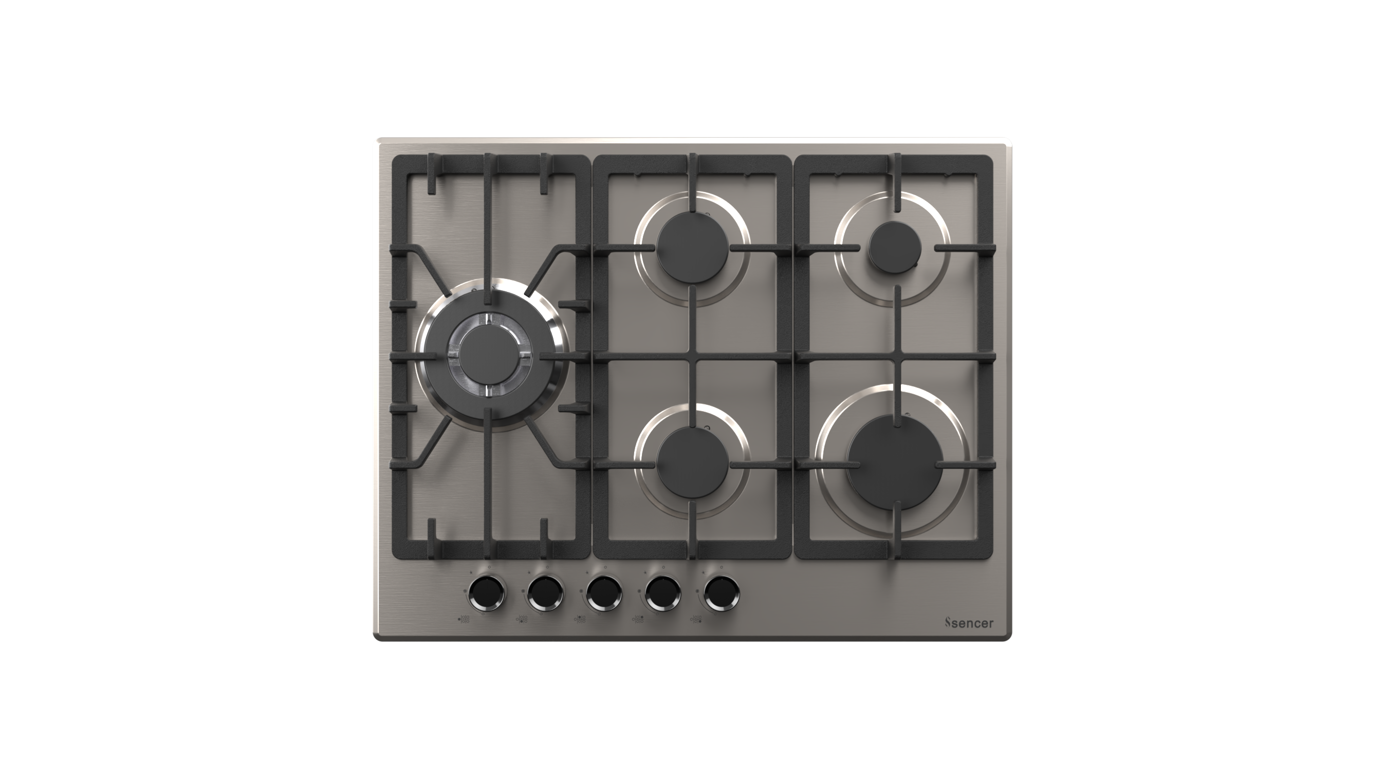 Sencer 106-Rio 70 cm Inox Gas Hob