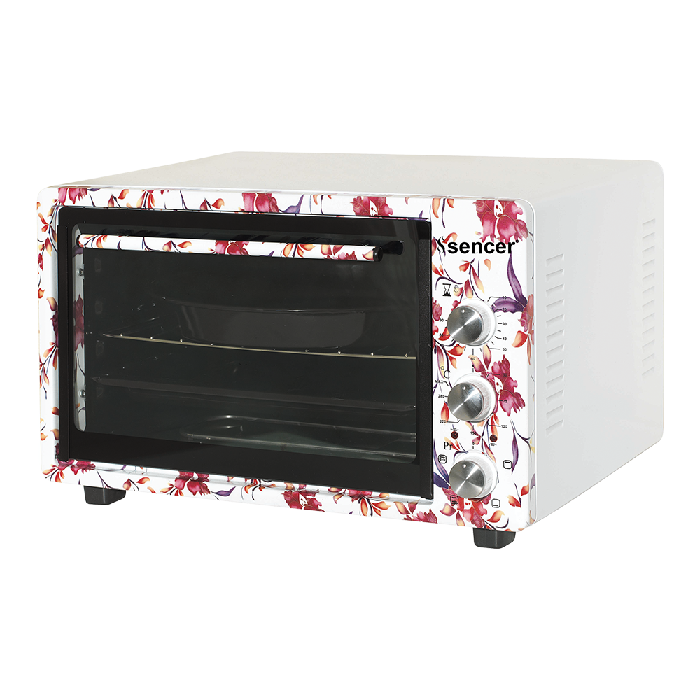 Sencer Flower Patterned Front Panel Oven