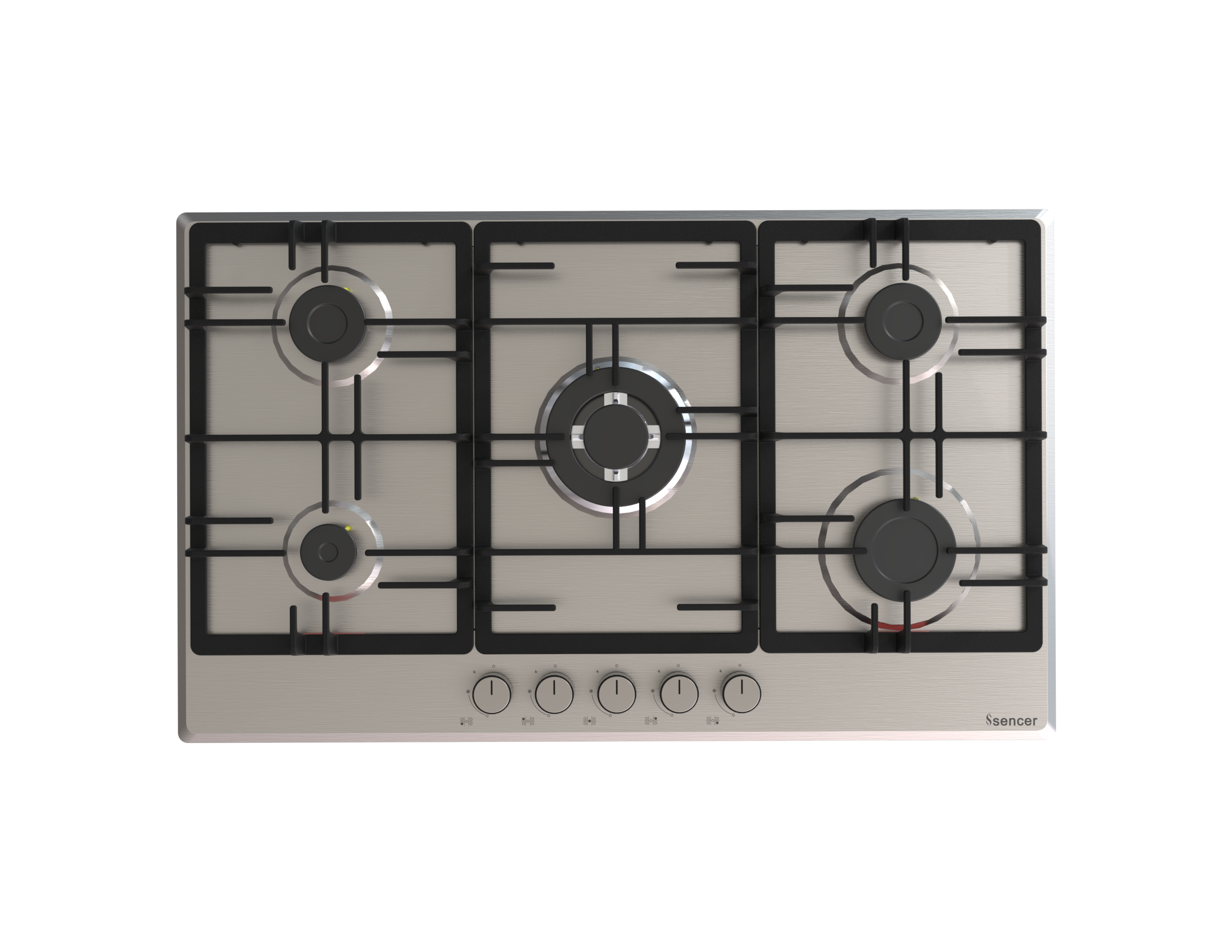 Sencer 104-Tiara  Pan Support 90 cm Inox Gas Hob