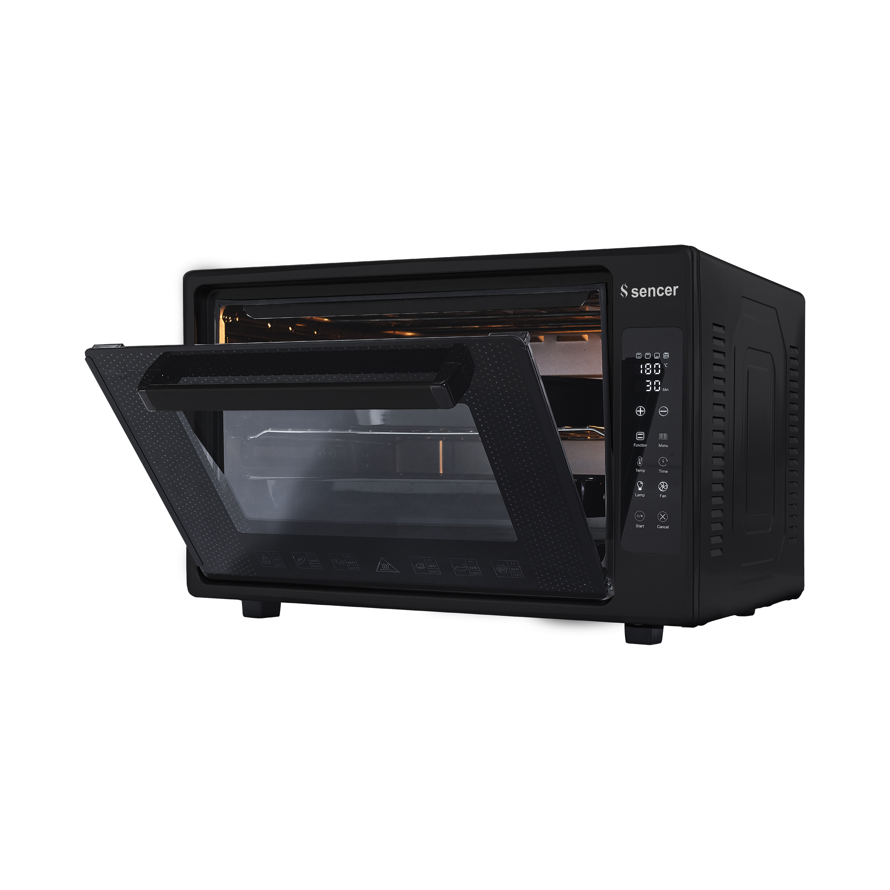 Sencer 70 Lt. Dijital Fırın Siyah