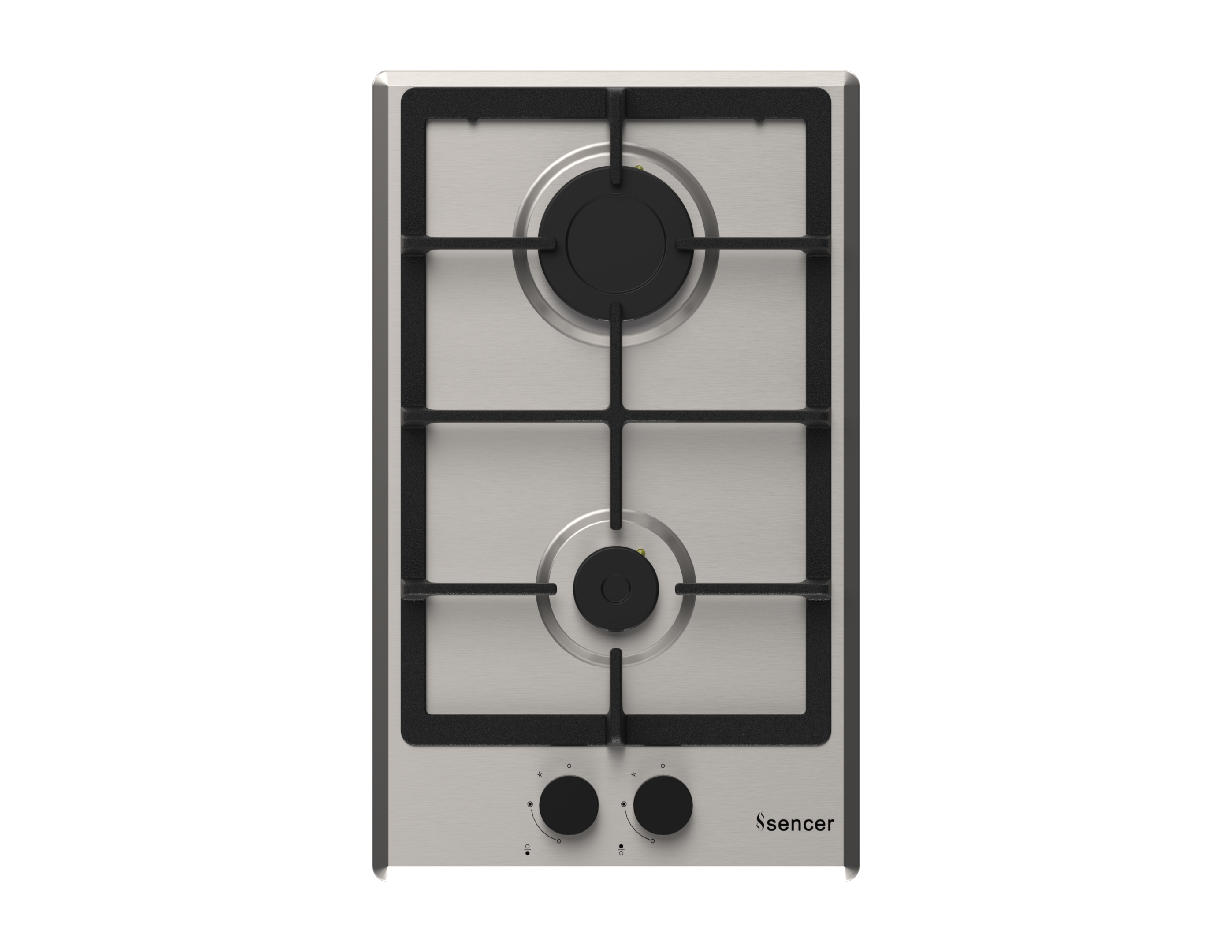 Sencer 106 – Rio 30 cm Inox  Gas Hob with Cast Iron Pan Supports