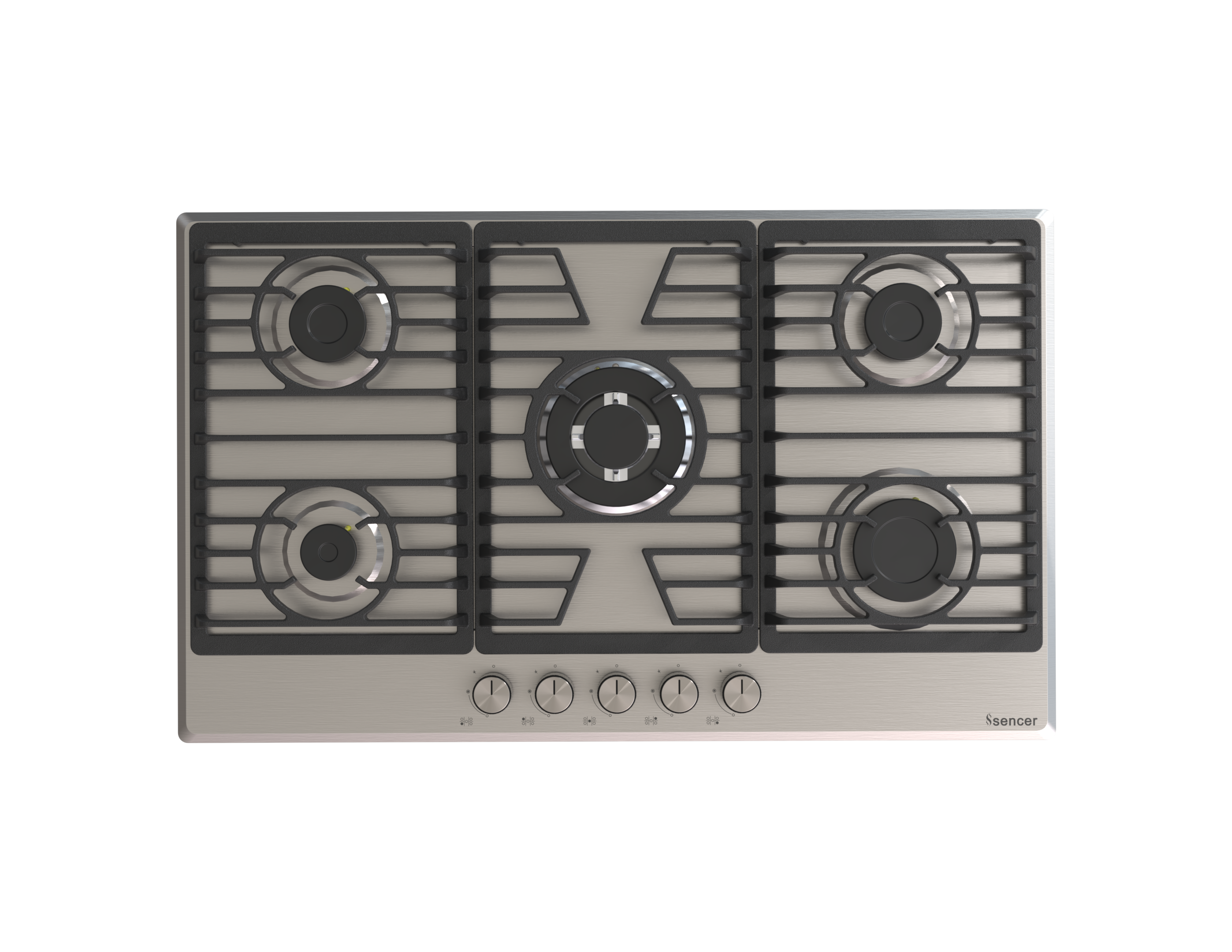 Sencer 101-Oligark Pan Support 90 cm Inox  Gas Hob